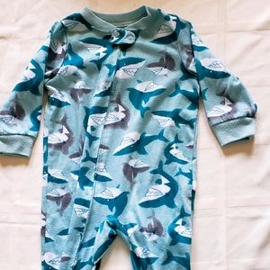 Baby boy 12 months pajamas footie Baby shark
